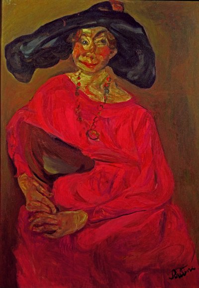 Vrouw in Rood door Chaim Soutine